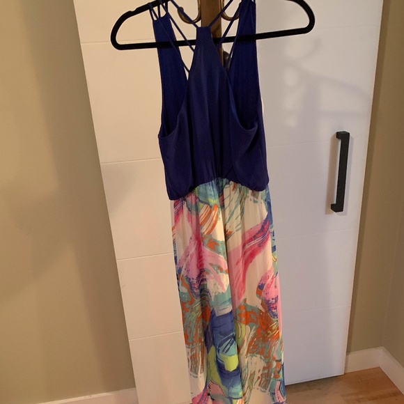 Pink Owl Size Small Maxi Dress - Multi- Color Print - Picture 5 of 6